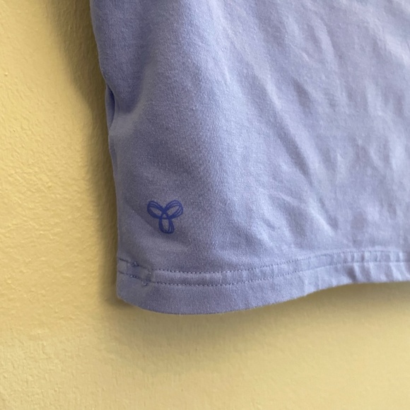 TNA Blue & White Cropped Baby Tee with Varsity Numbers - Picture 7 of 9